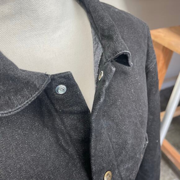 Vintage Ben Davis Mens Black Cotton Denim Warm Lined Work Chore Jacket Size L - Picture 6 of 16